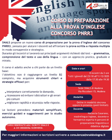 Corso di preparazione per la prova d’inglese del concorso PNRR3