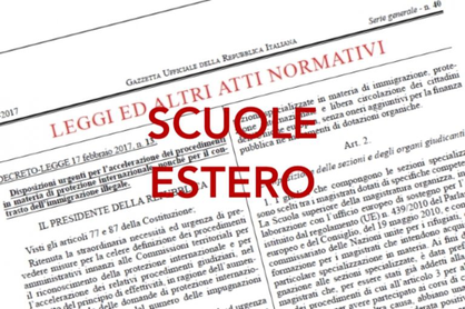 ESTERO: TRASFERIMENTI PERSONALE DELLA SCUOLA IN SERVIZIO ALL’ESTERO A.S. 2019/2020