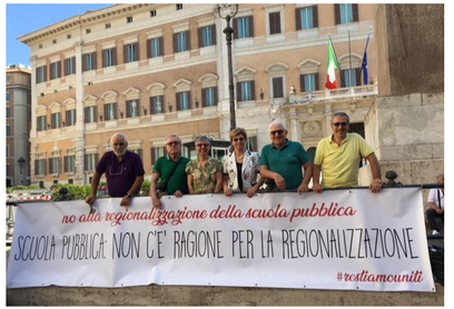 COMUNICATO UNITARIO: Tenere fuori la scuola da ogni ipotesi di regionalizzazione